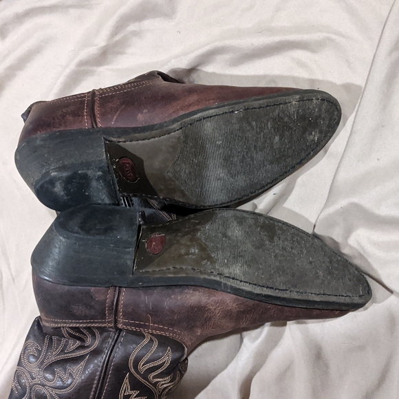 Laredo Women's brown cowboy boots size 8M - Picture 3 of 4